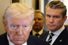 Americk&yacute; prezident Donald Trump a minister obrany USA Pete Hegseth. FOTO: REUTERS