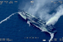 Po&scaron;koden&yacute; rusk&yacute; tanker Arctic Metagaz. FOTO: X/sentdefender