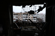 N&aacute;sledky ničivej vojny na Ukrajine. FOTO: TASR/AP