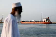 The Callisto tanker sits anchored in Port Sultan Qaboos as the traffic is down in the Strait of Hormuz, amid the U.S.-Israeli conflict with Iran, in Muscat, Oman, March 12, 2026. REUTERS/Benoit Tessier FOTO: Benoit Tessier