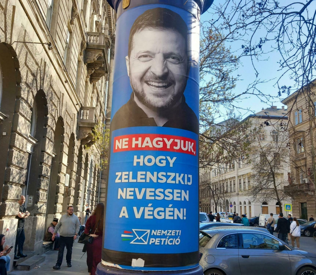 Maďarsk&eacute; protieur&oacute;pske strany burcuj&uacute; v kampani proti ukrajinsk&eacute;mu prezidentovi Volodymyrovi Zelensk&eacute;mu. FOTO: HN/Pavel Novotn&yacute;