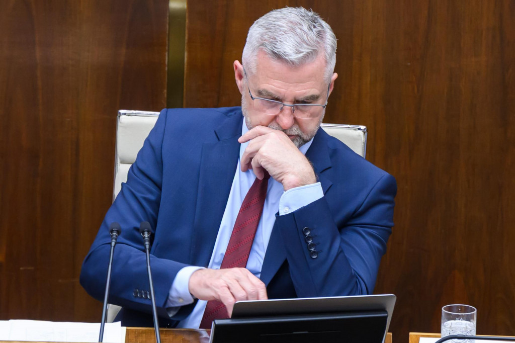 Na sn&iacute;mke podpredseda N&aacute;rodnej rady (NR) SR Tibor Ga&scaron;par (Smer-SD) počas 46. sch&ocirc;dze parlamentu v Bratislave v utorok 17. marca 2026. FOTO TASR - Jaroslav Nov&aacute;k FOTO: Jaroslav Nov&aacute;k