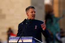 Predseda strany TISZA P&eacute;ter Magyar. FOTO Reuters