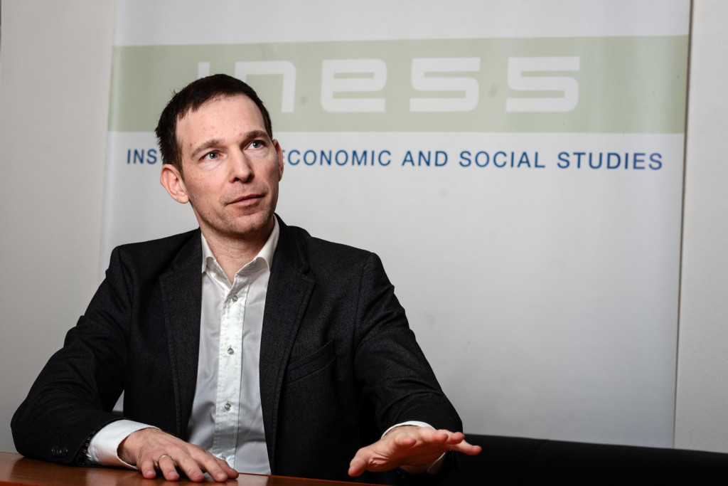 Martin Vlachynsk&yacute;-Analytik In&scaron;tit&uacute;tu ekonomick&yacute;ch a soci&aacute;lnych &scaron;t&uacute;di&iacute; (INESS). FOTO: Spodniakov&aacute; Miroslava/MAFRA