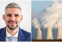 Na sn&iacute;mke je Jakub Kintler, prorektor Ekonomickej univerzity v Bratislave. Vpravo je jadrov&aacute; elektr&aacute;reň Jaslovsk&eacute; Bohunice.

FOTO: EUBA, TASR