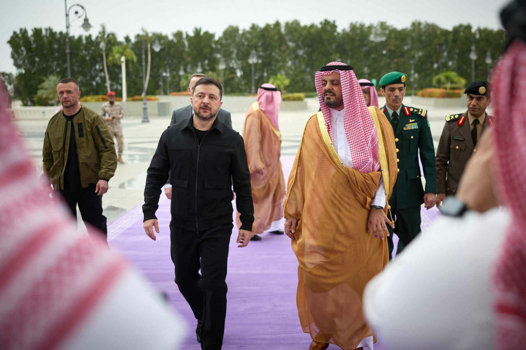 Ukrajinsk&yacute; prezident Volodymyr Zelenskyj pricestoval do Saudskej Ar&aacute;bie. FOTO: X/Volodymyr Zelenskyj