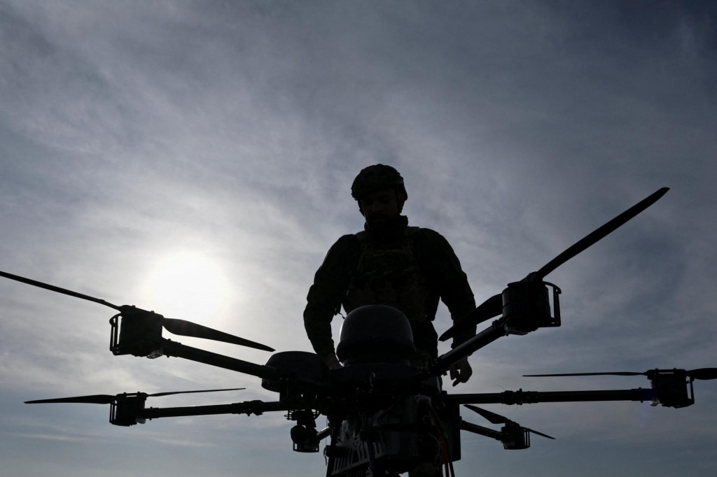 Ukrajinsk&yacute; dron. FOTO: Reuters