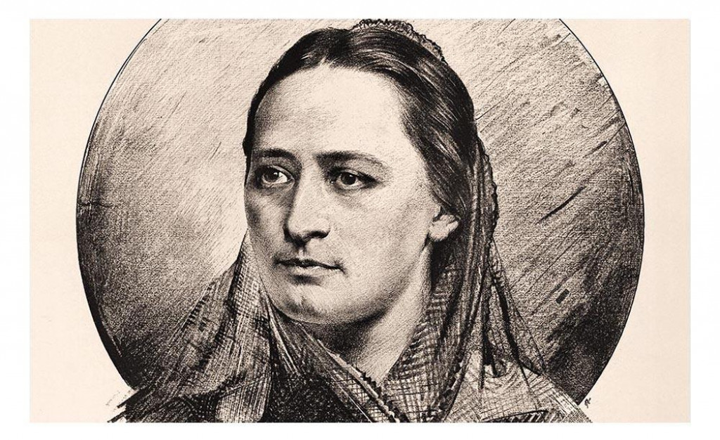 Česk&aacute; spisovateľka Božena Němcov&aacute; (1820 &ndash; 1862) na ilustr&aacute;cii Jana Vil&iacute;mka z konca 19. storočia.