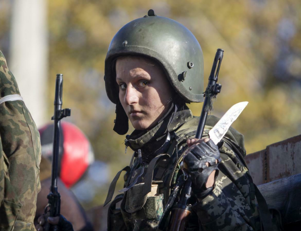 Ukrajinsk&aacute; vojačka. FOTO: Reuters