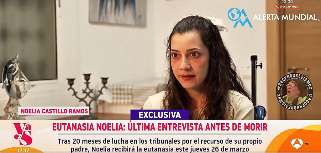 Noelia Castillo. FOTO: Reprofoto/Antena 3