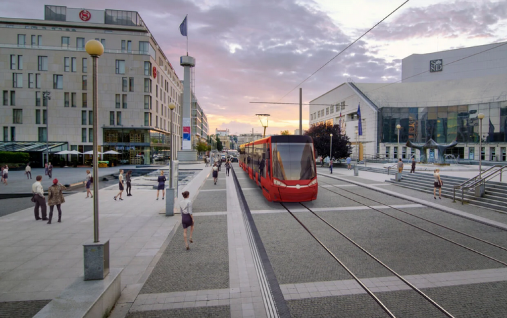 Vizualiz&aacute;cia električkovej trate. FOTO: J&T Real Estate