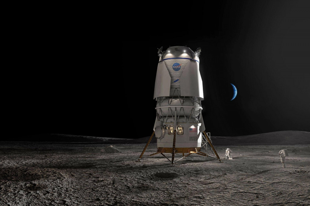Takto by mal vyzerať bud&uacute;ci lun&aacute;rny modul firmy Blue Origin
