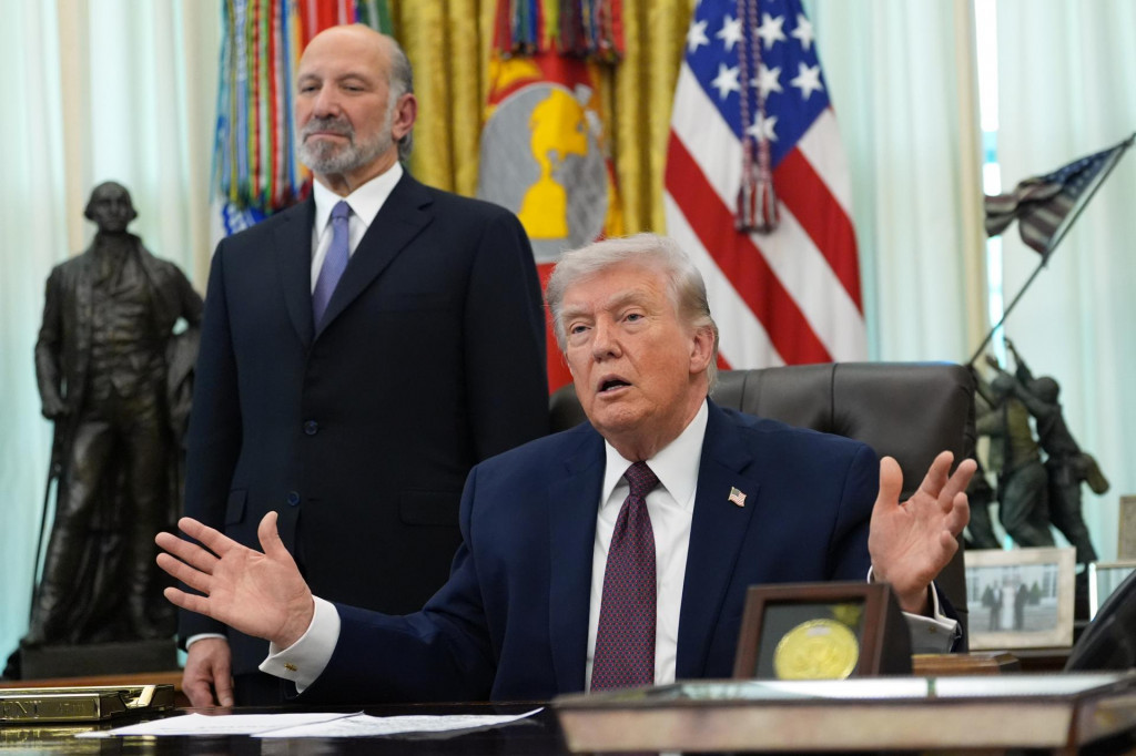 Na sn&iacute;mke prezident USA Donald Trump. FOTO: TASR/AP