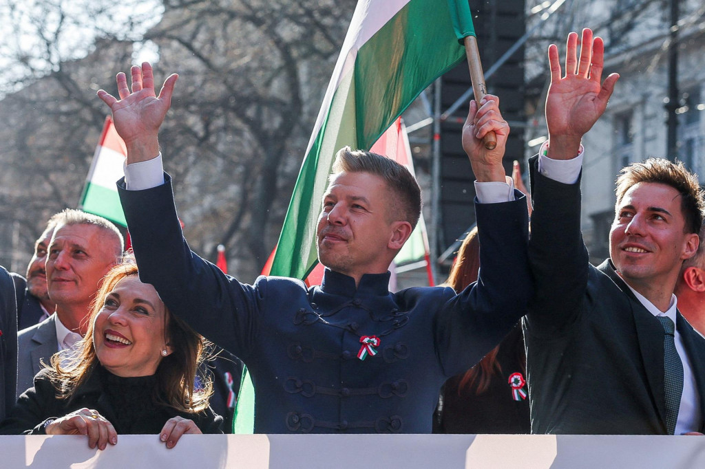 Predseda opozičnej strany TISZA P&eacute;ter Magyar. FOTO: Reuters