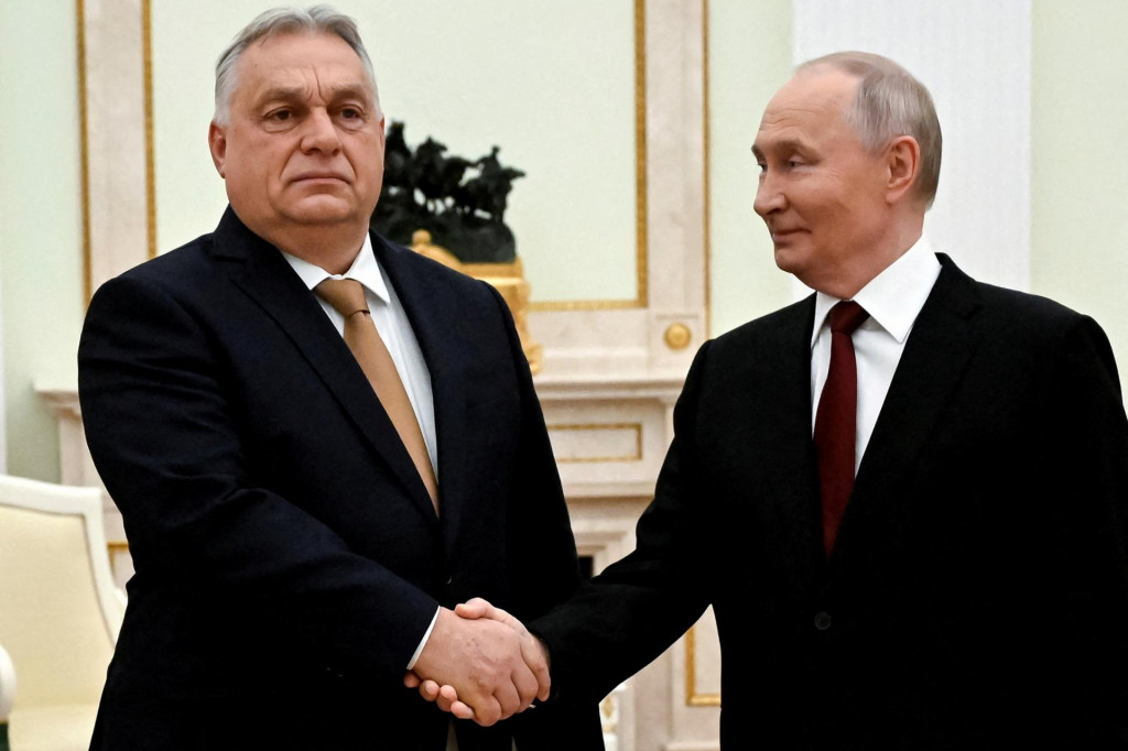 Rusk&yacute; prezident Vladimir Putin a maďarsk&yacute; premi&eacute;r Viktor Orb&aacute;n. FOTO: REUTERS