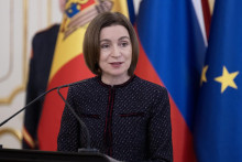 Prezidentka Moldavskej republiky Maia Sanduov&aacute;. FOTO: TASR/Pavel Neubauer