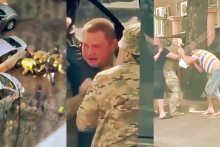 Ukrajinsk&eacute; m&eacute;di&aacute; plnia vide&aacute; z n&aacute;siln&yacute;ch z&aacute;ťahov na bojaschopn&yacute;ch mužov. FOTO: kol&aacute;ž iDNES.cz, AP