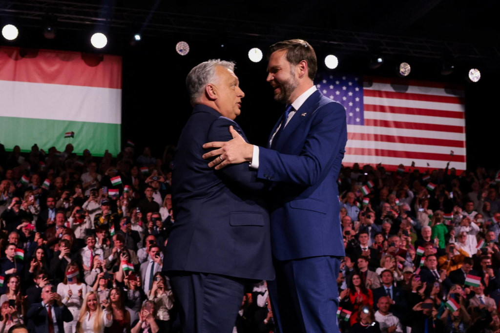Americk&yacute; viceprezident J. D. Vance a maďarsk&yacute; premi&eacute;r Viktor Orb&aacute;n. FOTO: Reuters