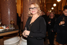 Anka &Scaron;i&scaron;kov&aacute; počas odovzd&aacute;vanie cien Česk&yacute; lev.