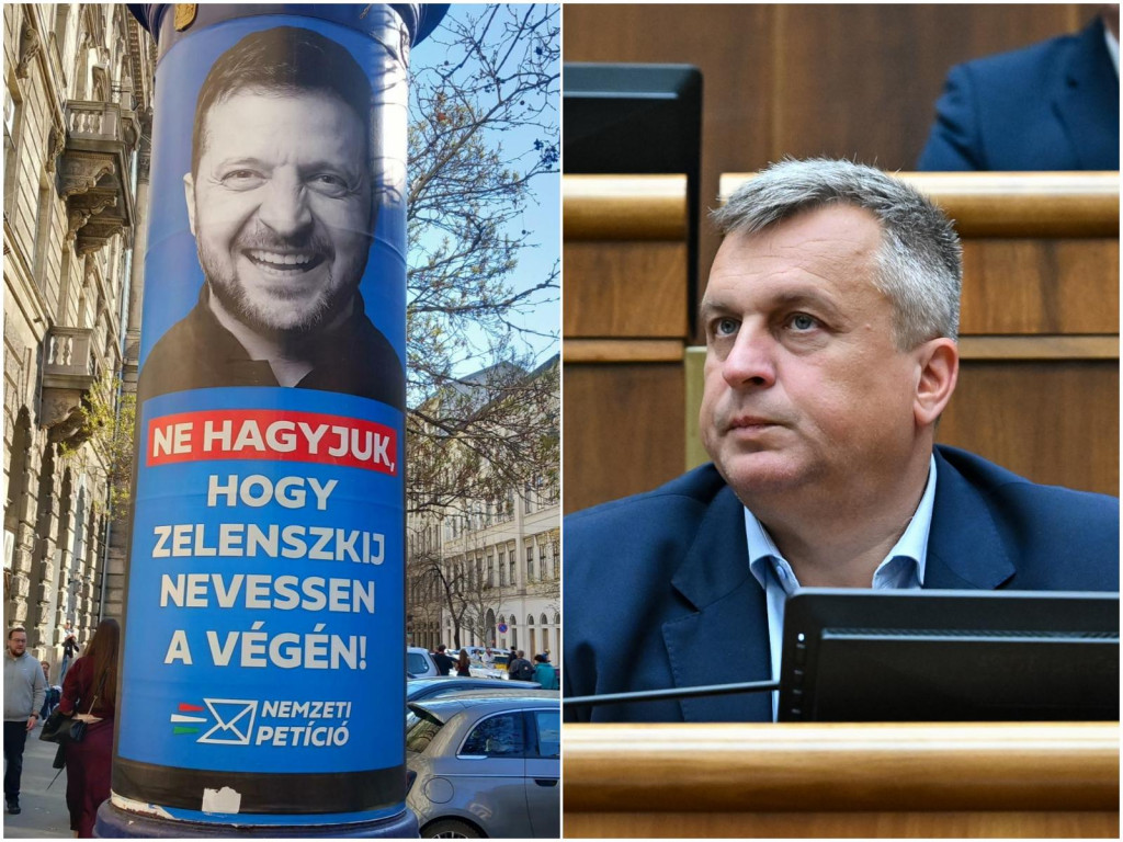 Na sn&iacute;mke vľavo bilbord v maďarskej predvolebnej kampani, vpravo &scaron;&eacute;f SNS Andrej Danko. FOTO: HN/P. Novotn&yacute;, TASR/J. Kotian, kol&aacute;ž HN