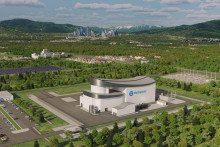 Umelcova kresba zobrazuje pl&aacute;novan&yacute; mal&yacute; modul&aacute;rny jadrov&yacute; reaktor AP300 od spoločnosti Westinghouse. FOTO: Reuters
