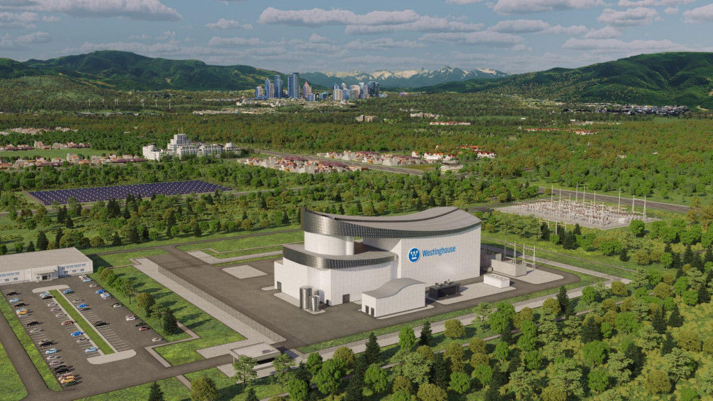 Umelcova kresba zobrazuje pl&aacute;novan&yacute; mal&yacute; modul&aacute;rny jadrov&yacute; reaktor AP300 od spoločnosti Westinghouse. FOTO: Reuters