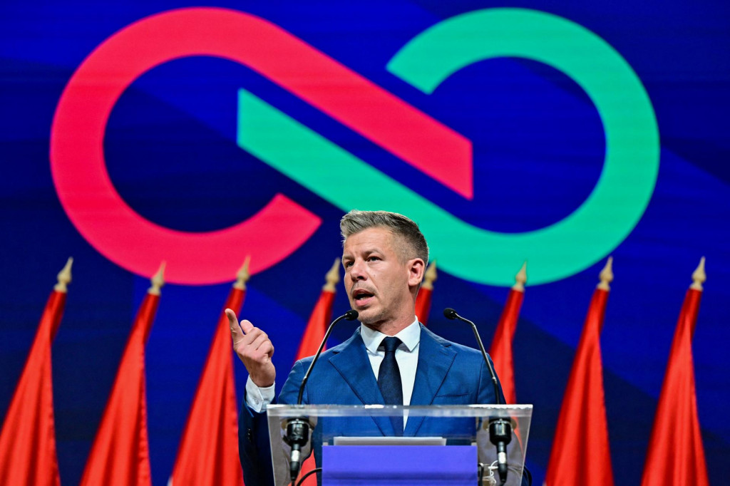 L&iacute;der strany Tisza P&eacute;ter Magyar. FOTO: Reuters