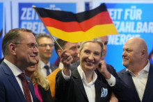 Spolupredsedn&iacute;čka krajne pravicovej strany Alternat&iacute;va pre Nemecko (AfD) Alice Weidelov&aacute;. FOTO: TASR/AP