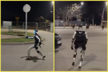 Humanoidn&yacute; robot nah&aacute;ňa diviaky po Var&scaron;ave