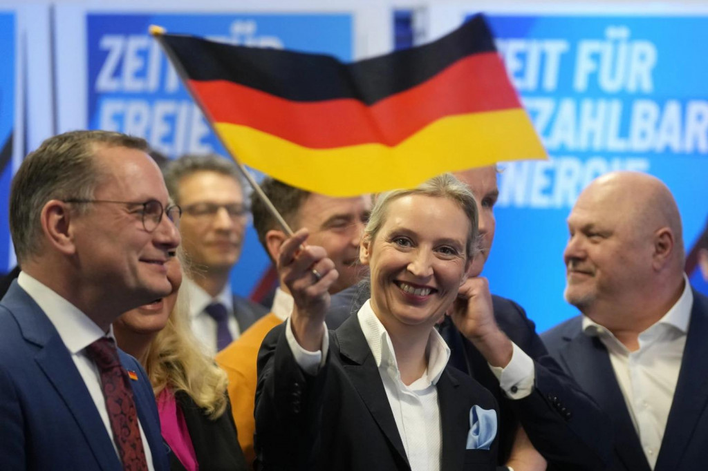 Spolupredsedn&iacute;čka krajne pravicovej strany Alternat&iacute;va pre Nemecko (AfD) Alice Weidelov&aacute;. FOTO: TASR/AP
