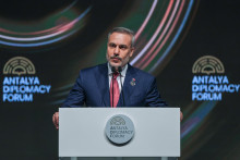 Tureck&yacute; minister zahraničn&yacute;ch vec&iacute; Hakan Fidan. FOTO: TASR/AP