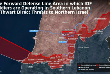 Mapa zverejnen&aacute; IDF. FOTO: X/@IDF