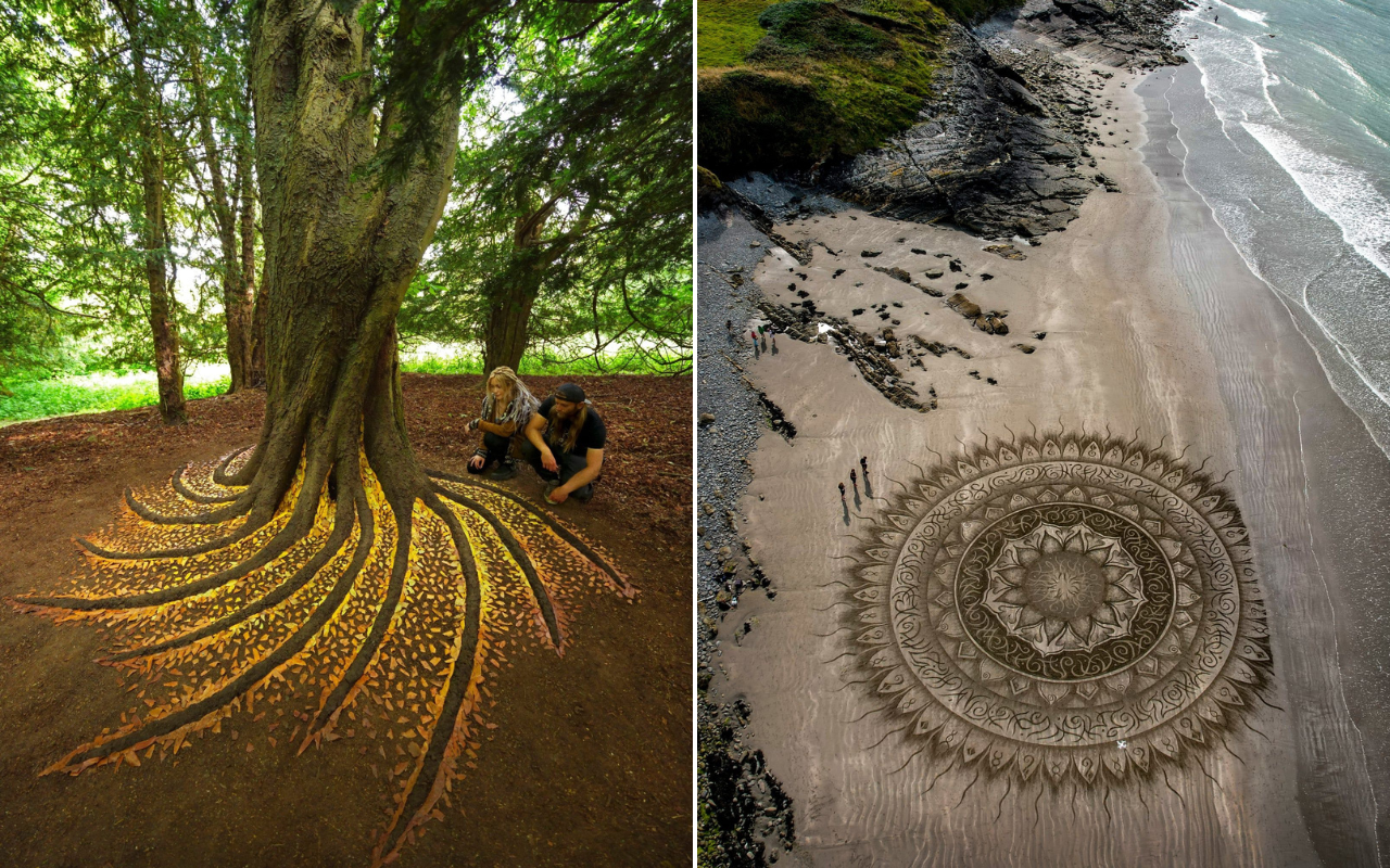 Jeho diela nemajú životnosť, ale zmysel. Vznikajú priamo v prírode a často zmiznú za pár hodín