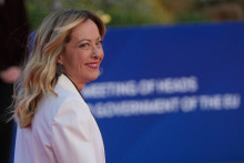 Talianska premi&eacute;rka Giorgia Meloniov&aacute;. FOTO: TASR/AP