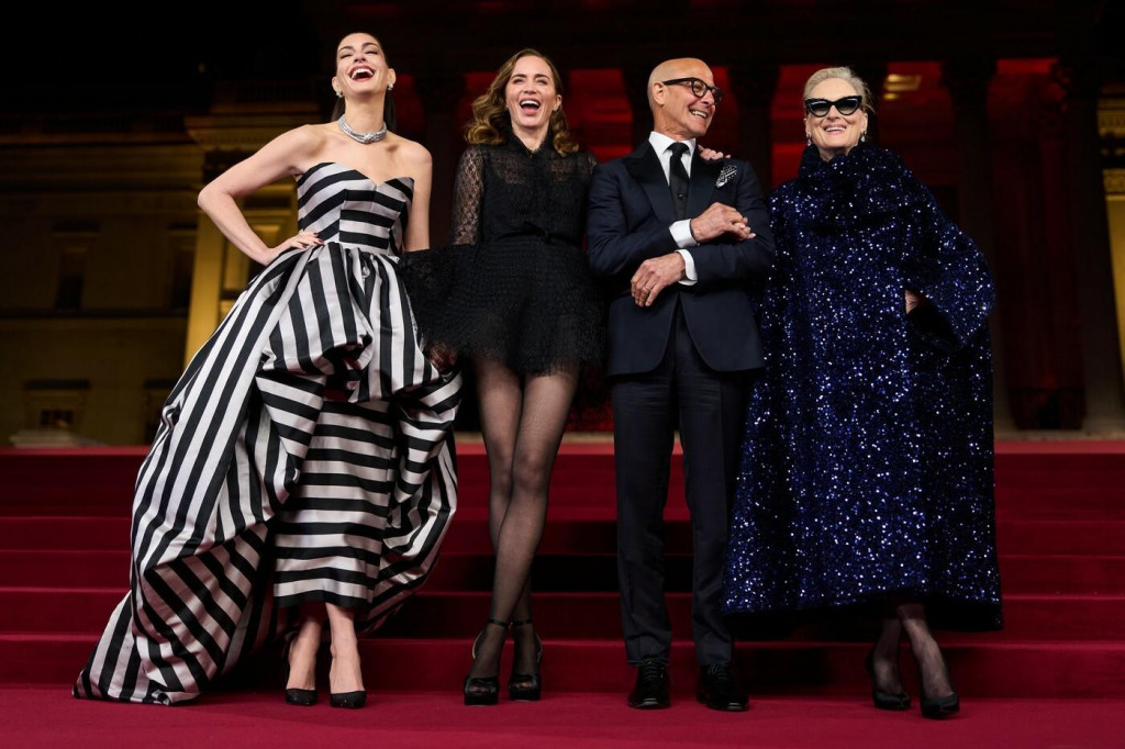 Anne Hathaway, Emily Blunt, Stanley Tucci and Meryl Streep.