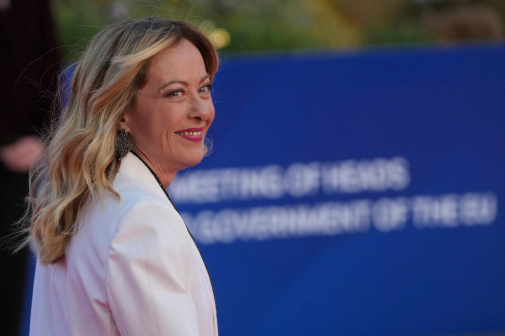 Talianska premi&eacute;rka Giorgia Meloniov&aacute;. FOTO: TASR/AP