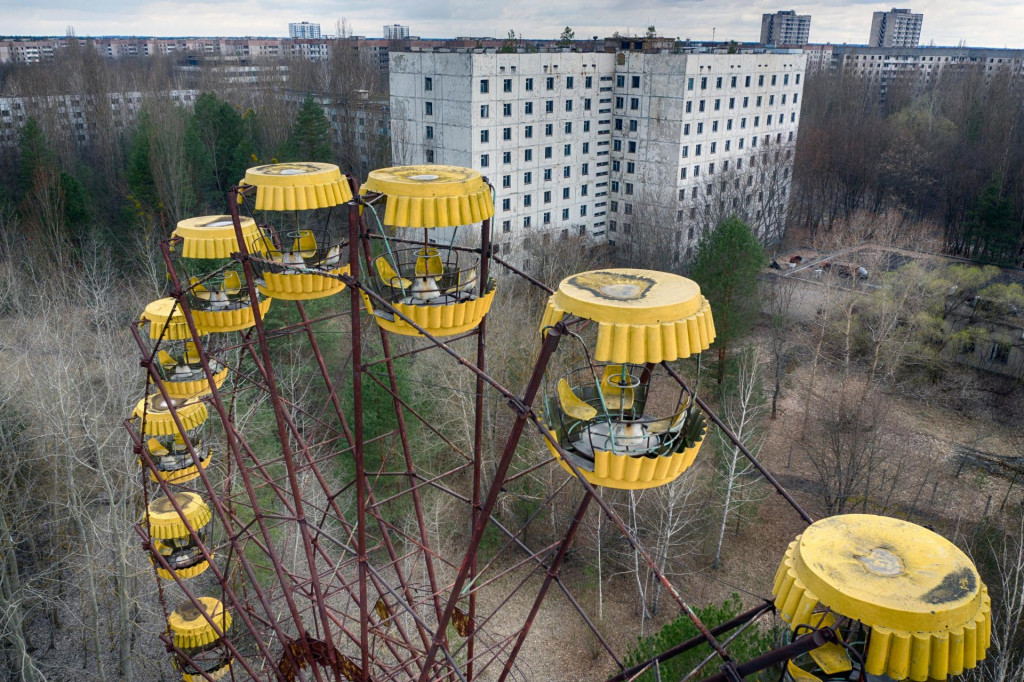 Opusten&eacute; rusk&eacute; kolo v meste Pripiať, neďaleko černobyľskej jadrovej elektr&aacute;rne. FOTO: TASR/AP