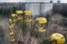 Opusten&eacute; rusk&eacute; kolo v meste Pripiať, neďaleko černobyľskej jadrovej elektr&aacute;rne. FOTO: TASR/AP