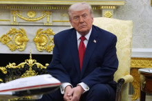 Na sn&iacute;mke americk&yacute; prezident Donald Trump. FOTO: TASR/AP