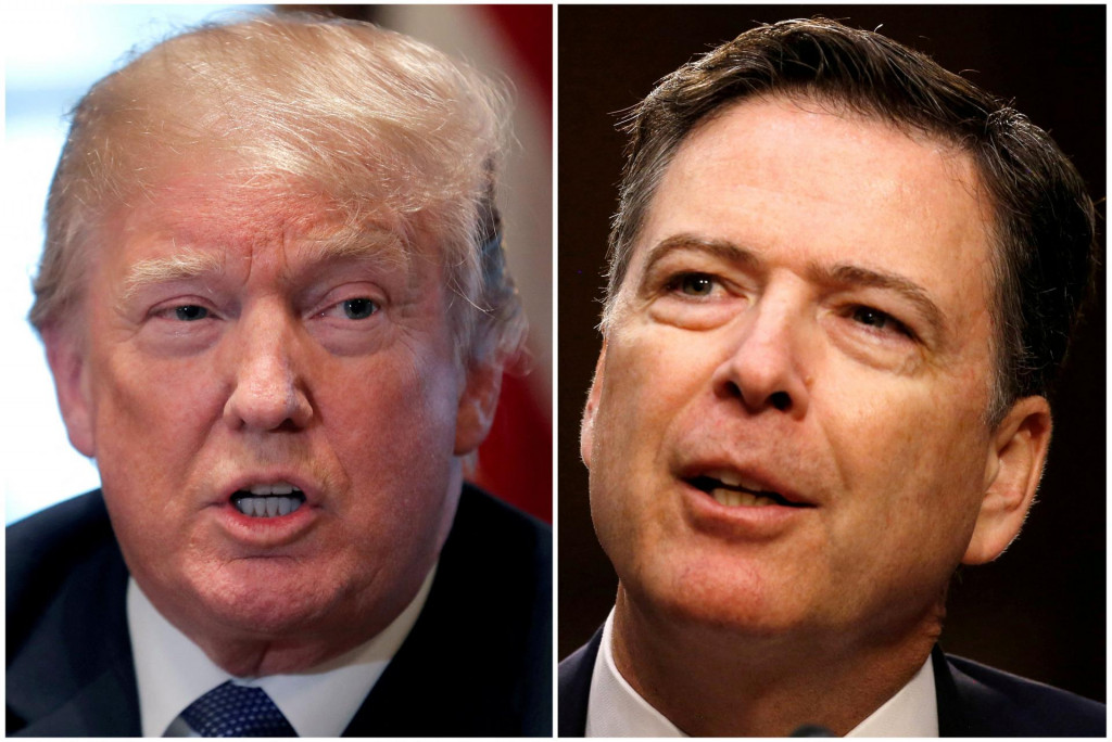 Americk&yacute; prezident Donald Trump a b&yacute;val&yacute; &scaron;&eacute;f FBI James Comey. FOTO: REUTERS