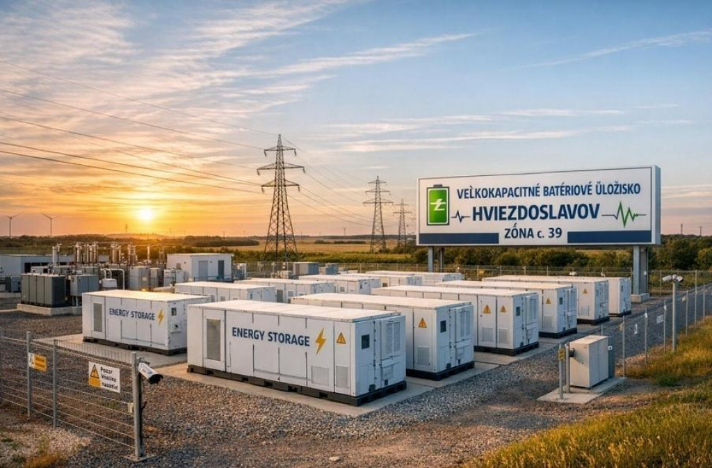 Vizualiz&aacute;cia s&uacute;stavy bateriek pri Bratislave.

FOTO: AH Slovakia Invest