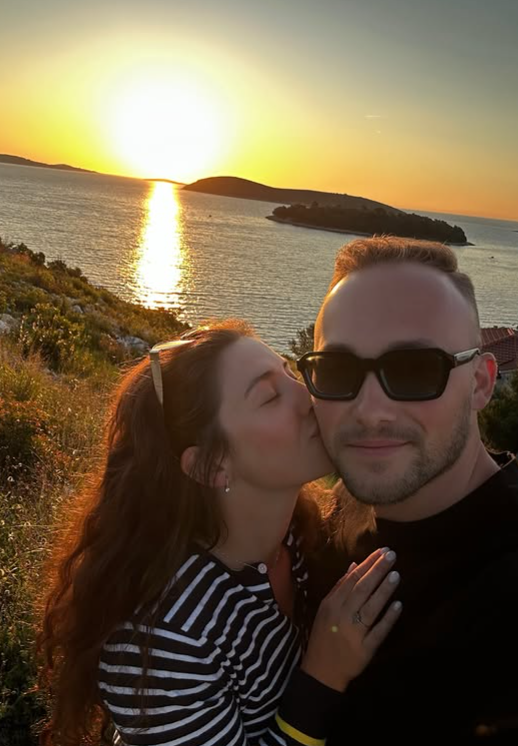 Kristína with her friend Jakub.