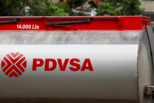 Logo venezuelskej &scaron;t&aacute;tnej ropnej spoločnosti PDVSA. FOTO: Reuters