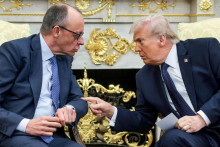 Nemeck&yacute; kancel&aacute;r Driedrich Merz a americk&yacute; prezident Donald Trump. FOTO: Reuters