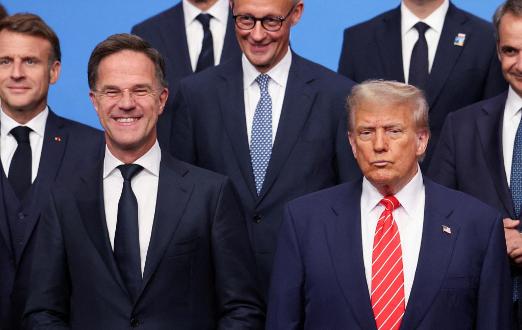 Americk&yacute; prezident Donald Trump a gener&aacute;lny tajomn&iacute;k NATO Mark Rutte. FOTO: Reuters