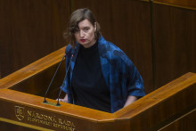 Poslankyňa PS Lucia Plav&aacute;kov&aacute;. FOTO: TASR/Jakub Kotian