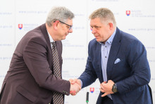 Minister spravodlivosti Boris Susko a premi&eacute;r Robert Fico. FOTO: TASR/Jaroslav Nov&aacute;k