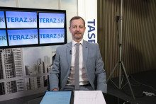 B&yacute;val&yacute; premi&eacute;r a exminister financi&iacute; Eduard Heger z mimoparlamentnej strany Demokrati počas rozhovoru v TASR TV v Bratislave 5. m&aacute;ja 2026. FOTO: TASR/Maro&scaron; Herc
