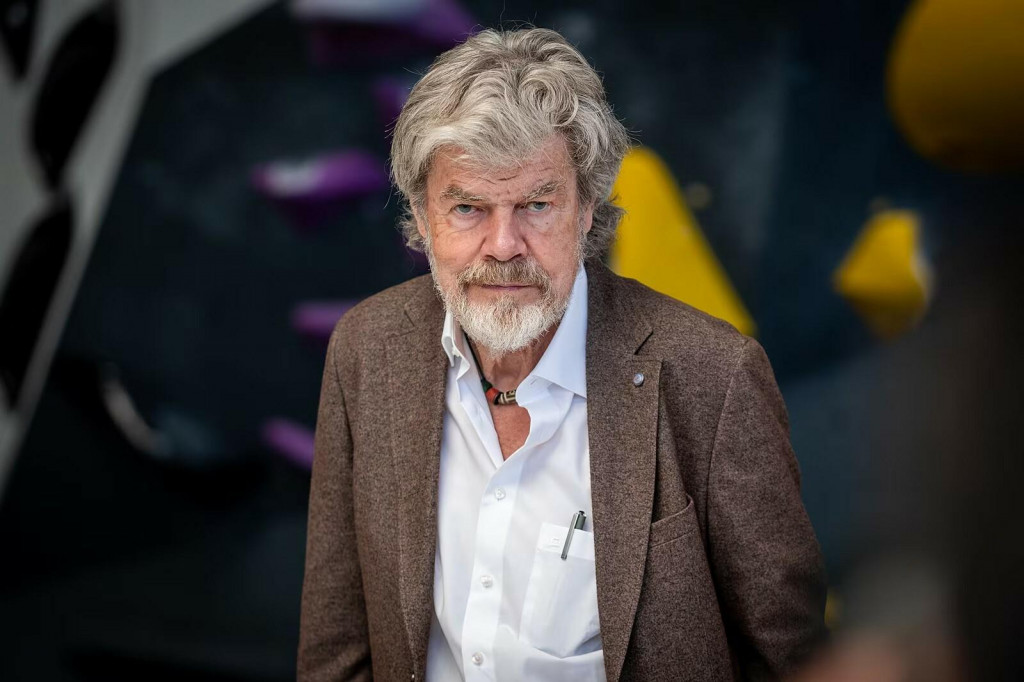 Legend&aacute;rny horolezec Reinhold Messner v Prahe. FOTO: Jakub Cejpek