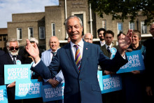 L&iacute;der strany Reform UK Nigel Farage. FOTO: Reuters